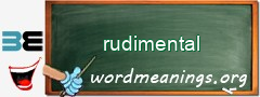 WordMeaning blackboard for rudimental